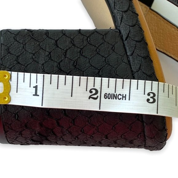 Corso Como Hally 2 Leather Open Toe Strappy Block Heel Sandals - Picture 7 of 8